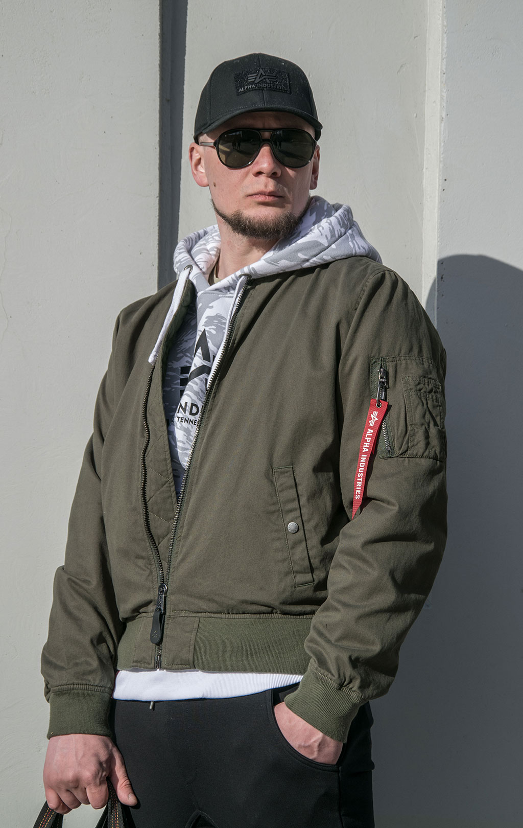 Ветровка-бомбер лётная ALPHA INDUSTRIES CTN FLIGHT JACKET L-2B SS 22 m deep olive 