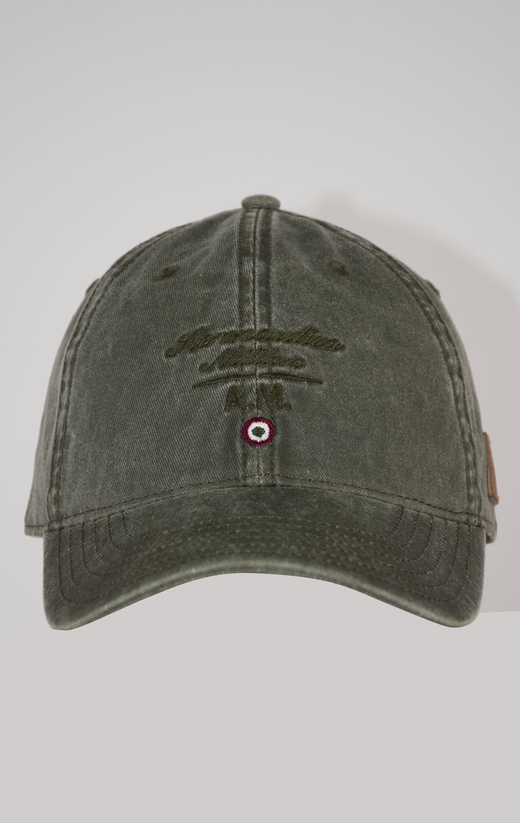 Бейсболка AERONAUTICA MILITARE SS 25 m/CN military olive washed (HA 1204) 