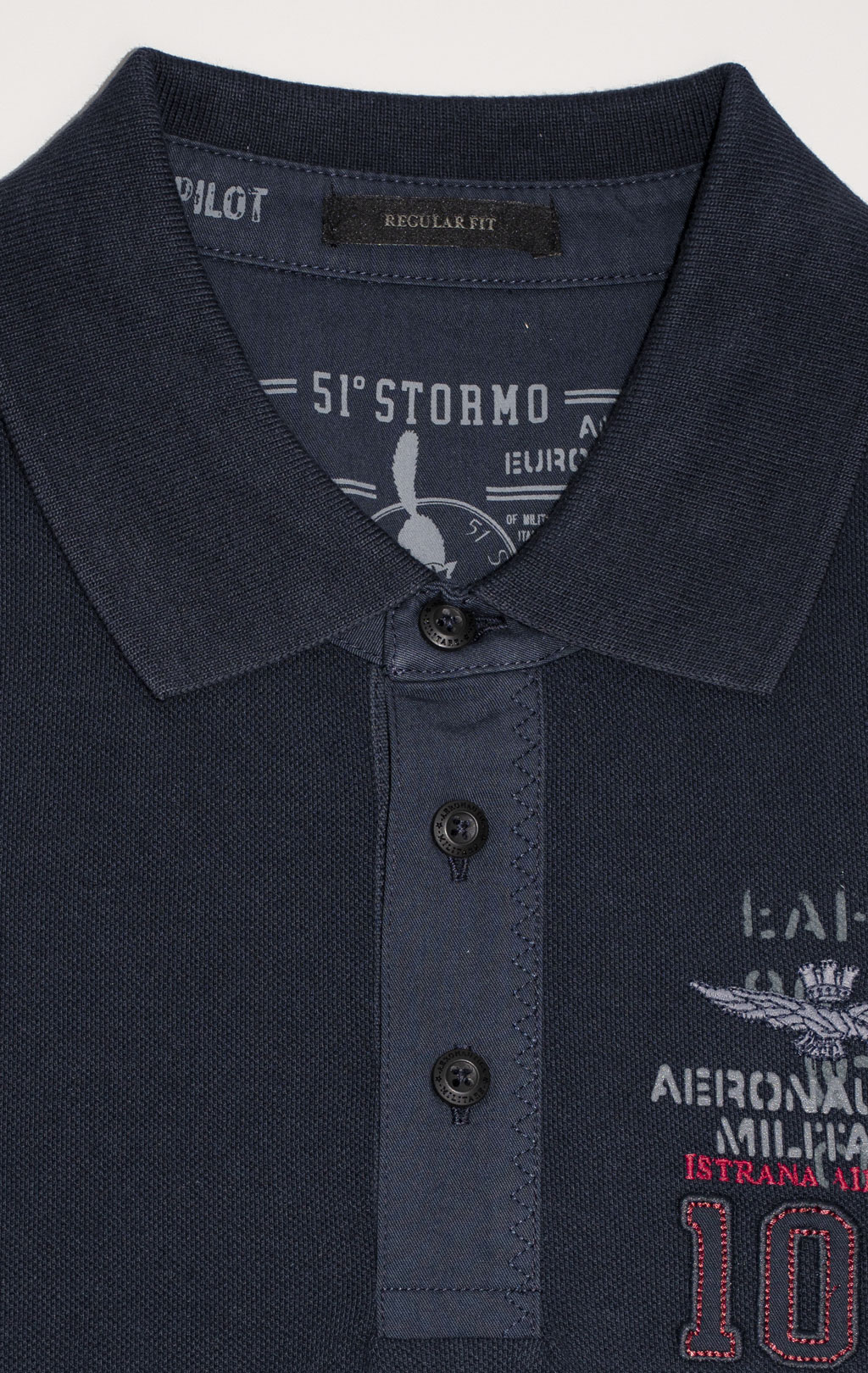 Футболка-поло AERONAUTICA MILITARE SS 24 m/TR blue navy (PO 1782)