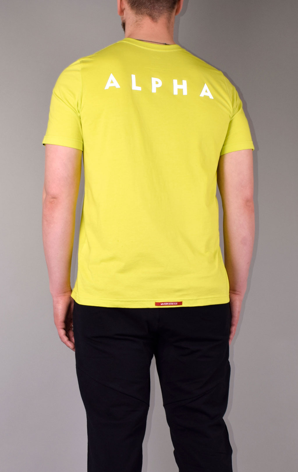 Футболка ALPHA INDUSTRIES REFLECTIVE SMALL LOGO neon yellow 