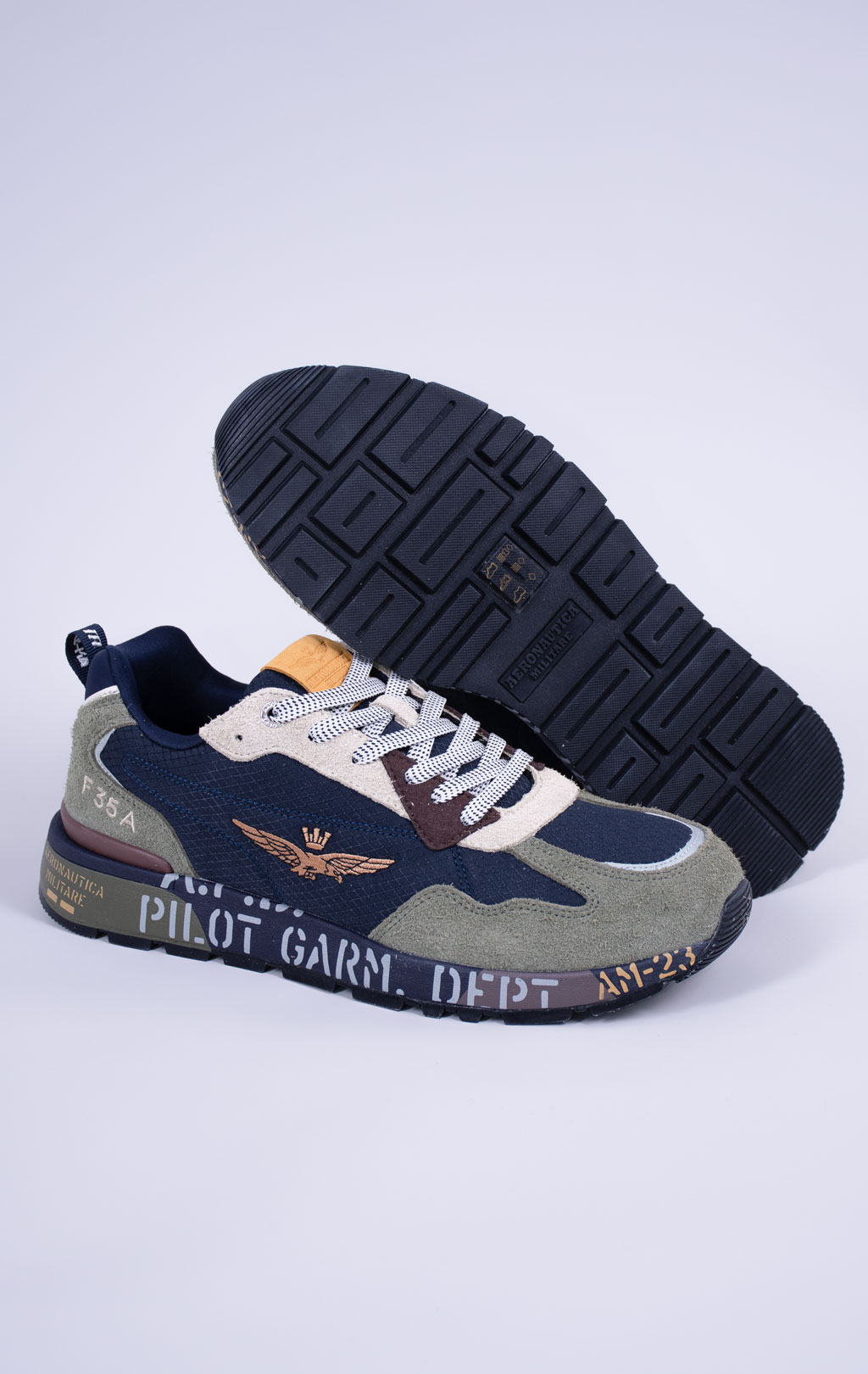 Кроссовки AERONAUTICA MILITARE (SC 0276) замша FW 26/27/CN verde/blue 