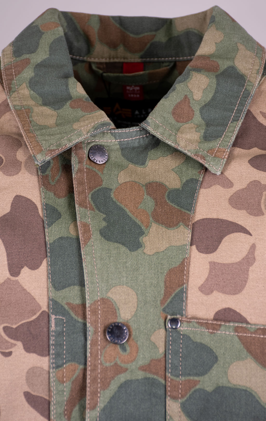 Ветровка ALPHA INDUSTRIES P-42 FIELD SHIRT brown frogskin camo 