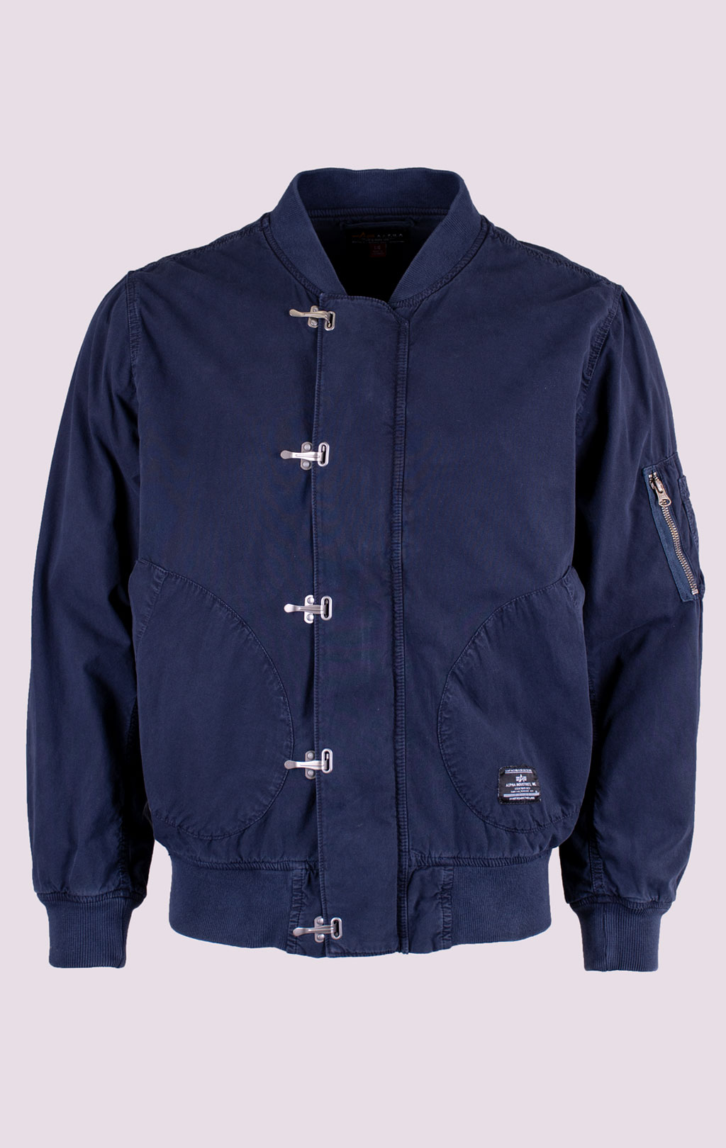 Бомбер-ветровка ALPHA INDUSTRIES US NAVY DECK HOOKED MOD JACKET SS 24 m replica blue 