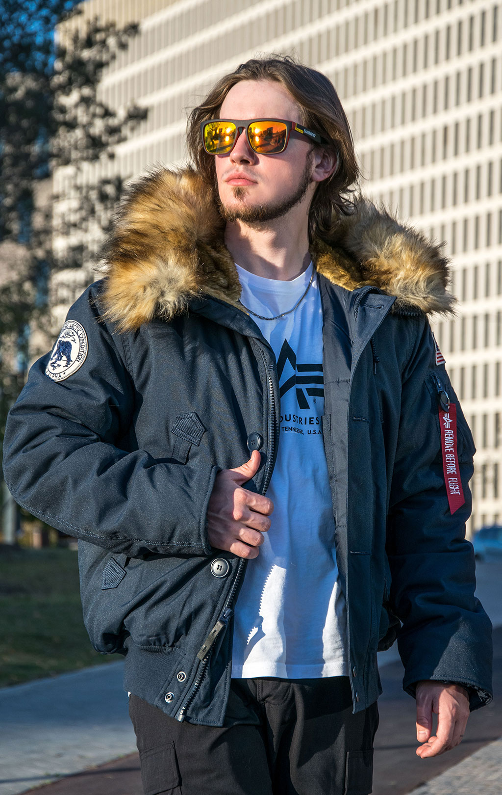 Аляска короткая ALPHA INDUSTRIES POLAR SV rep. blue 