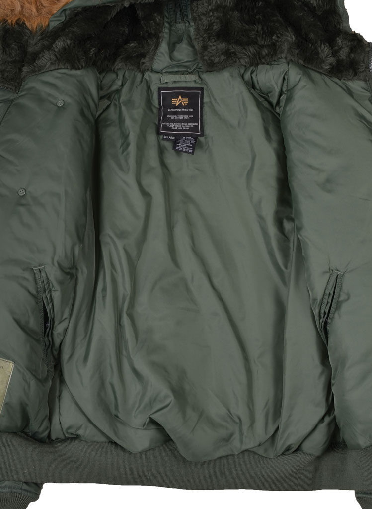 Аляска короткая ALPHA INDUSTRIES CLASSIC N-2B sage green 