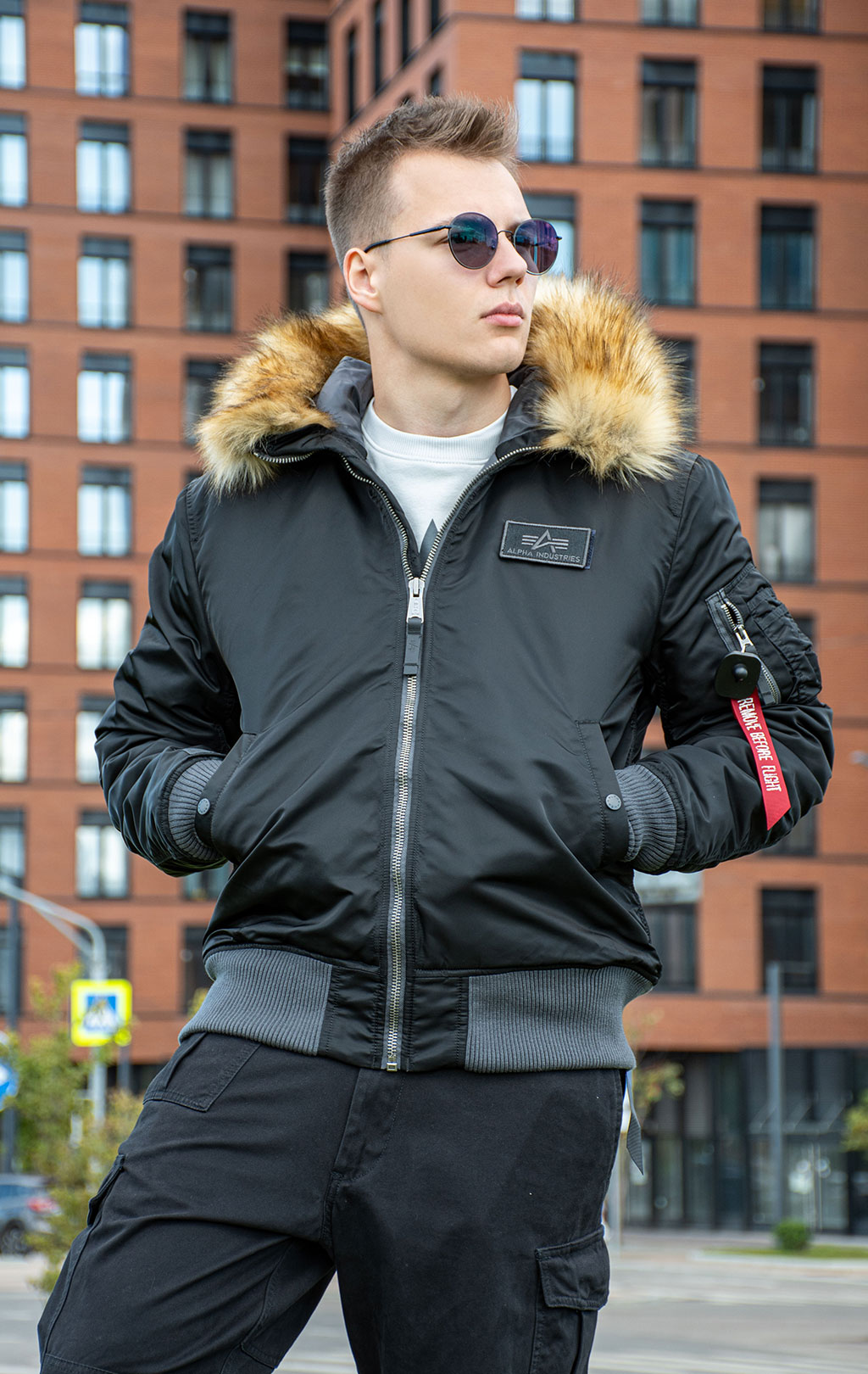 Куртка ALPHA INDUSTRIES MA-1 HOODED CW black 
