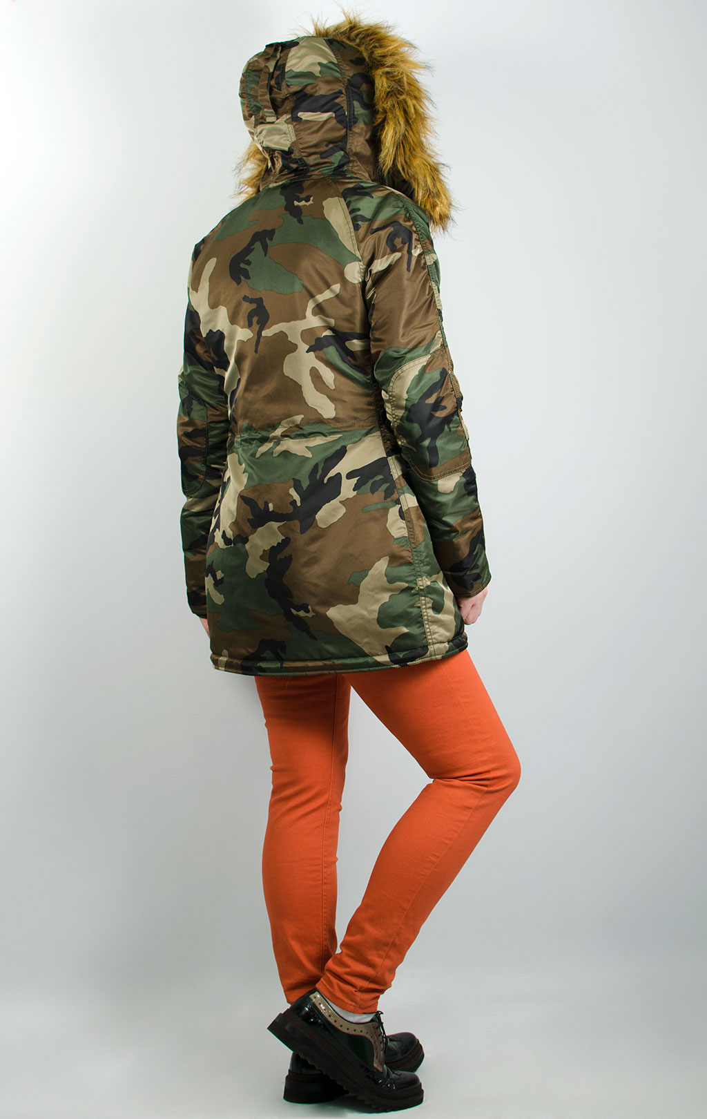 Женская аляска ALPHA INDUSTRIES VF 59 N-3B camo woodland 65 