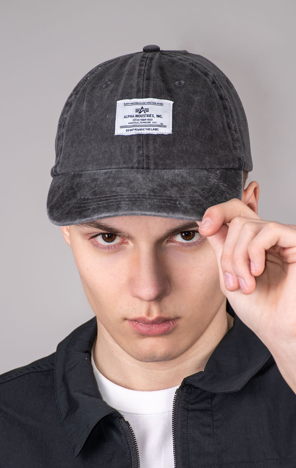 Бейсболка ALPHA INDUSTRIES BATTLEWASH CAP SS 24 black 