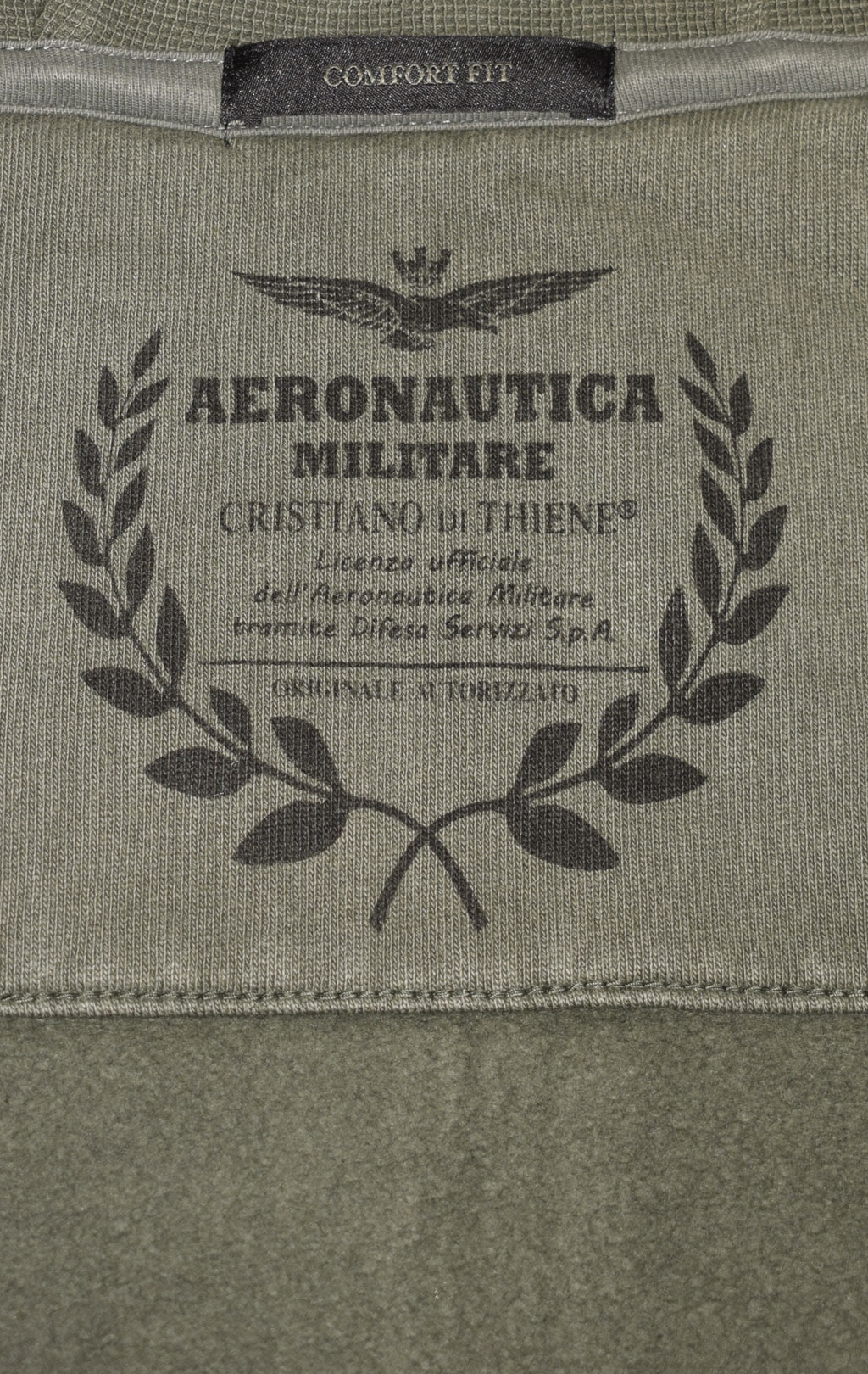 Толстовка с капюшоном AERONAUTICA MILITARE FW 22/23/IN verdone (FE 1702) 