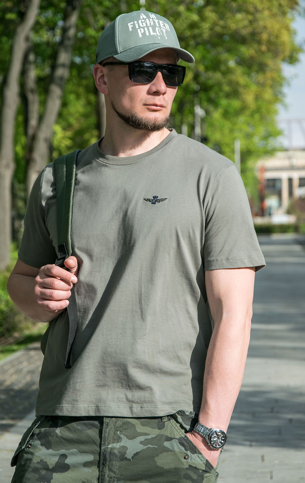 Футболка AERONAUTICA MILITARE SS 23/BD verde (TS 2065) 
