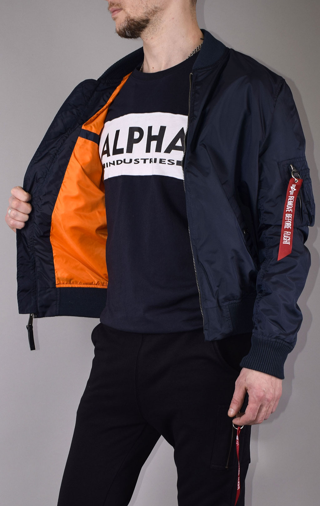 Ветровка-бомбер ALPHA INDUSTRIES TT MA-1 rep. blue 