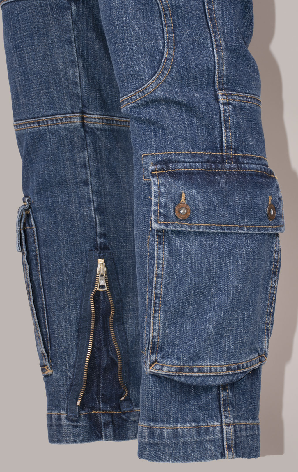 Джинсы-карго AERONAUTICA MILITARE ANTI-G плотные FW 24/25/AL medium blue wash (PA 939) 