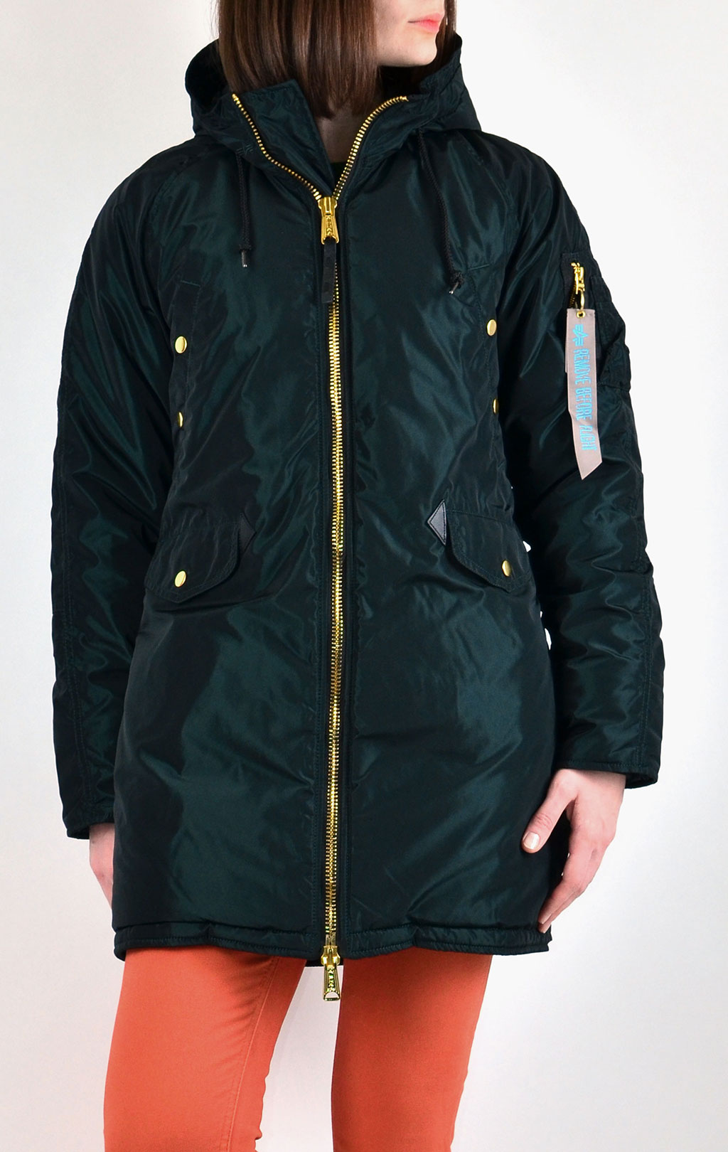 Женская аляска ALPHA INDUSTRIES EXPARKA dark petrol 