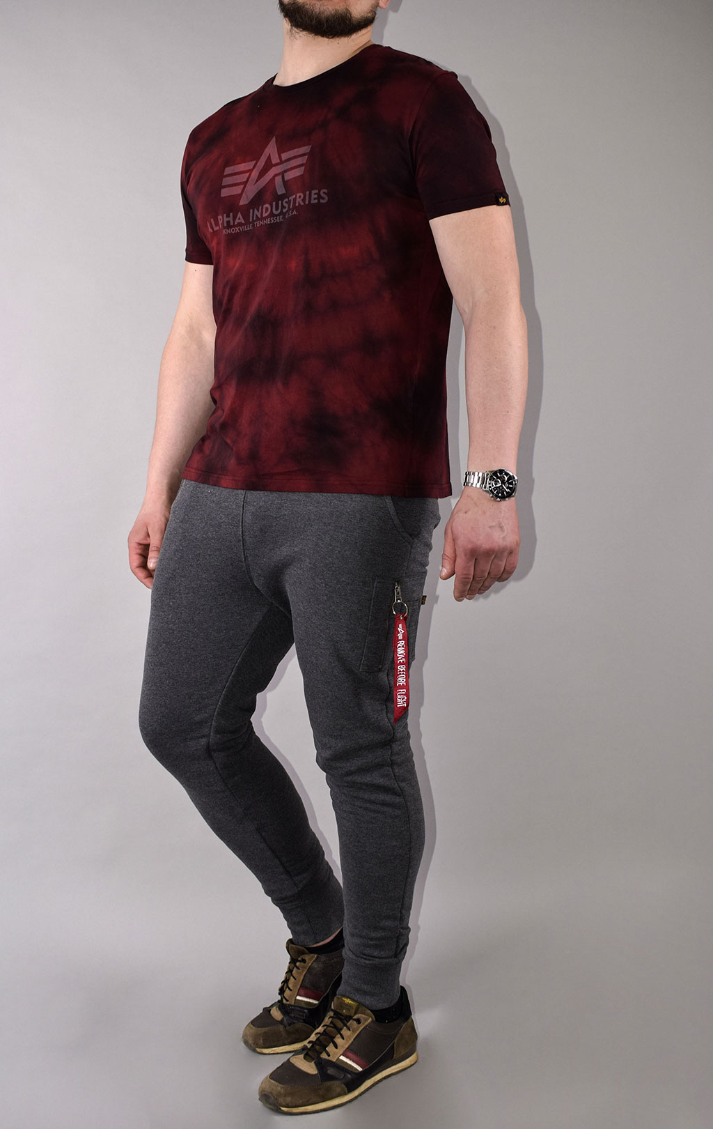 Футболка ALPHA INDUSTRIES BASIC T BATIK speed red 