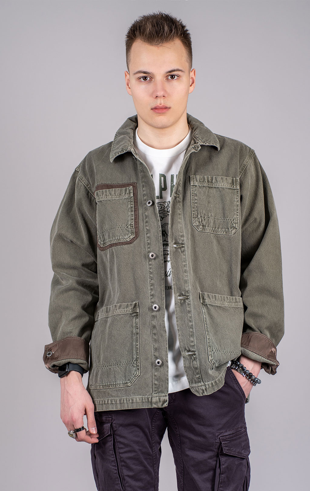 Ветровка ALPHA INDUSTRIES CTN CHORE COAT SS 25 m OG-107 green 