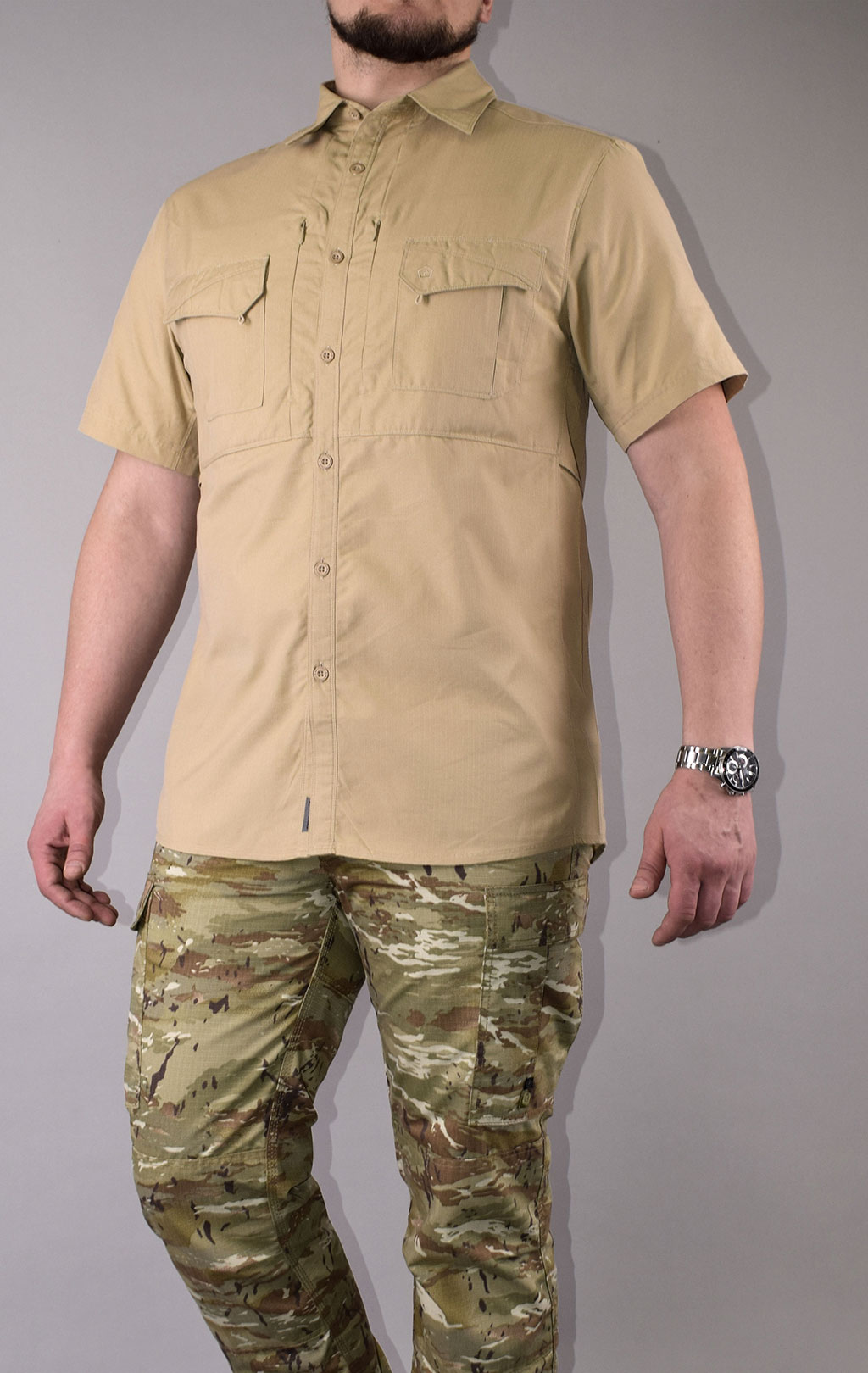 Рубашка Pentagon PLATO полиэстер короткий рукав khaki 02019 