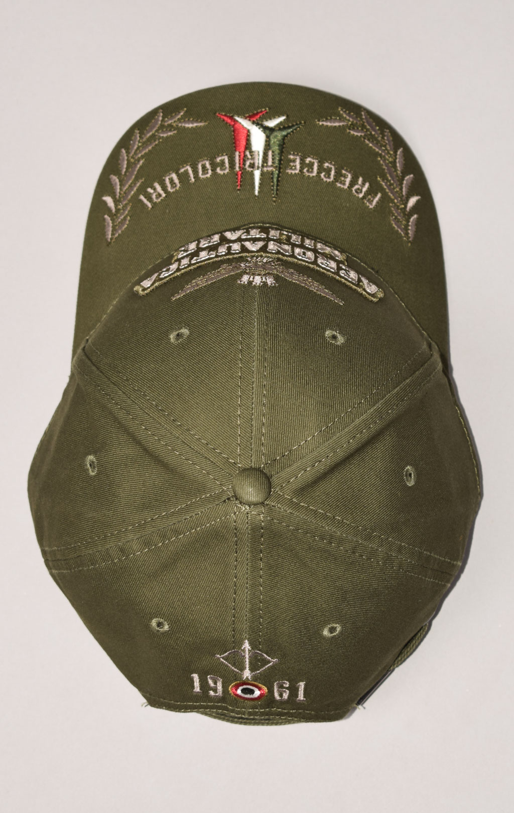 Бейсболка AERONAUTICA MILITARE SS 22/CN verde militare (HA 1104) 