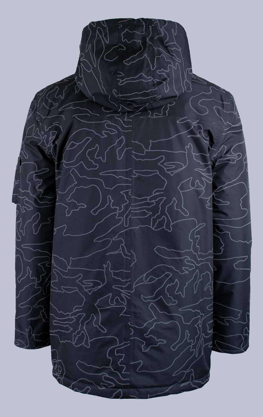 Аляска ALPHA INDUSTRIES PRIMALOFT PARKA N-3B reflective black camo 
