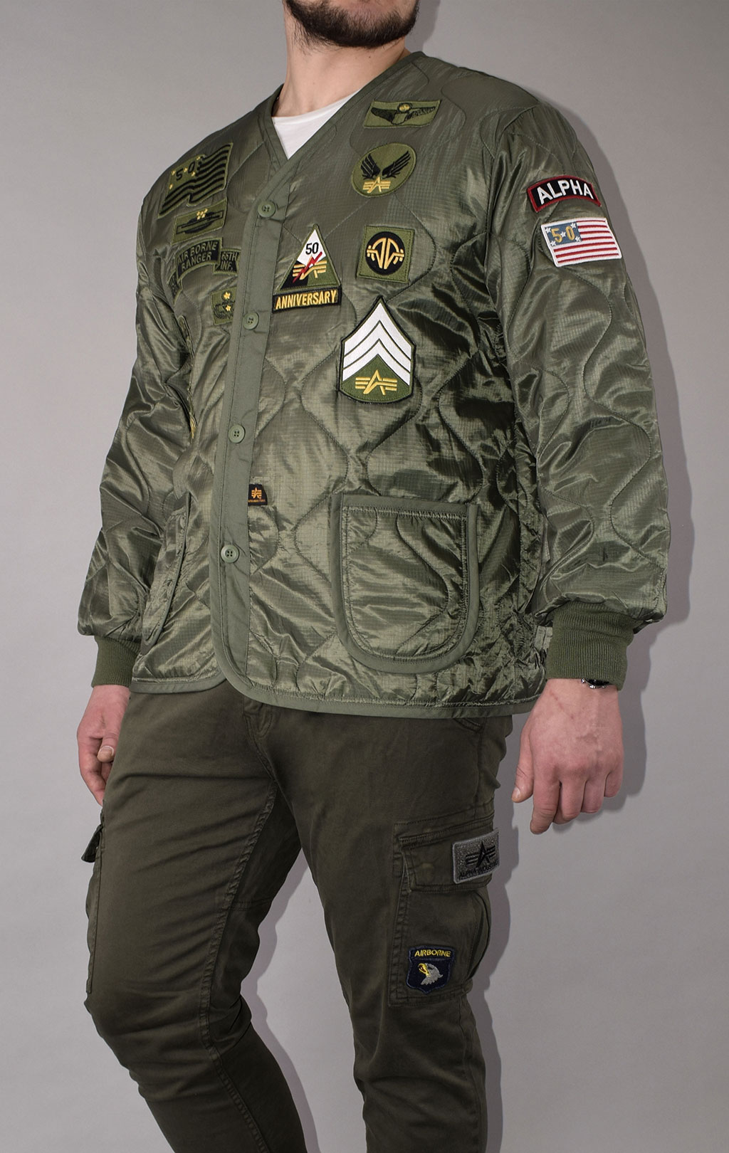 Подстежка ALPHA INDUSTRIES 50th ANNIVERSARY M-65 с карманами и манжетами olive 