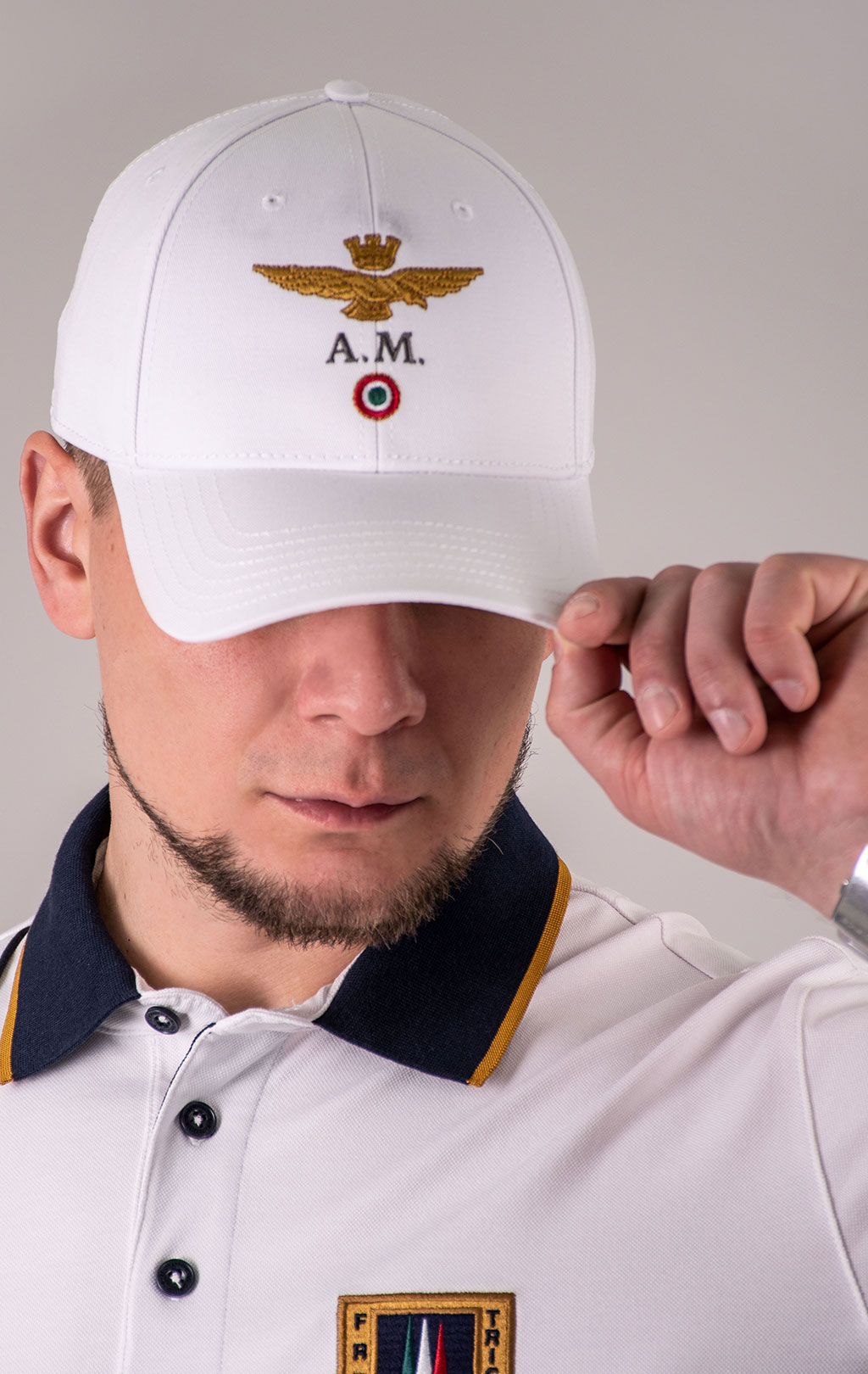 Бейсболка AERONAUTICA MILITARE SS 24/CN off white (HA 1100)