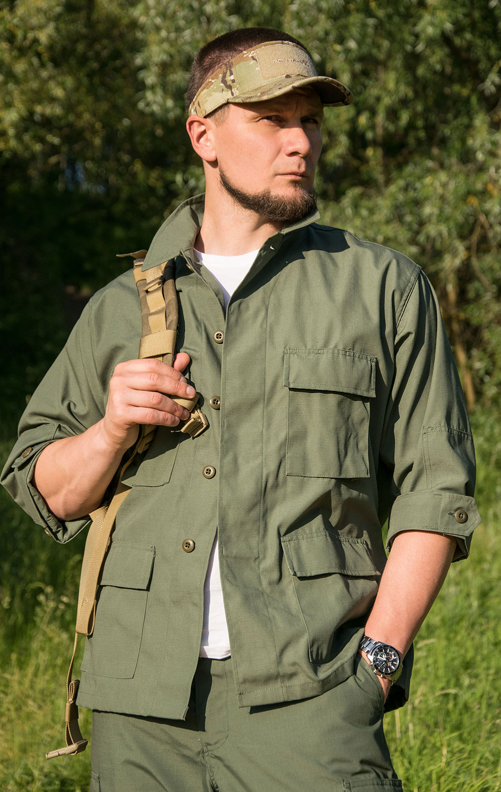 Китель полевой Tru-Spec BDU big size полиэстер Rip-Stop olive 
