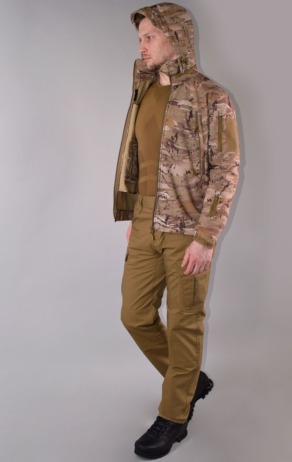 Куртка тактическая softshell Pentagon мембрана ARTAXES big size camo penta 08011 