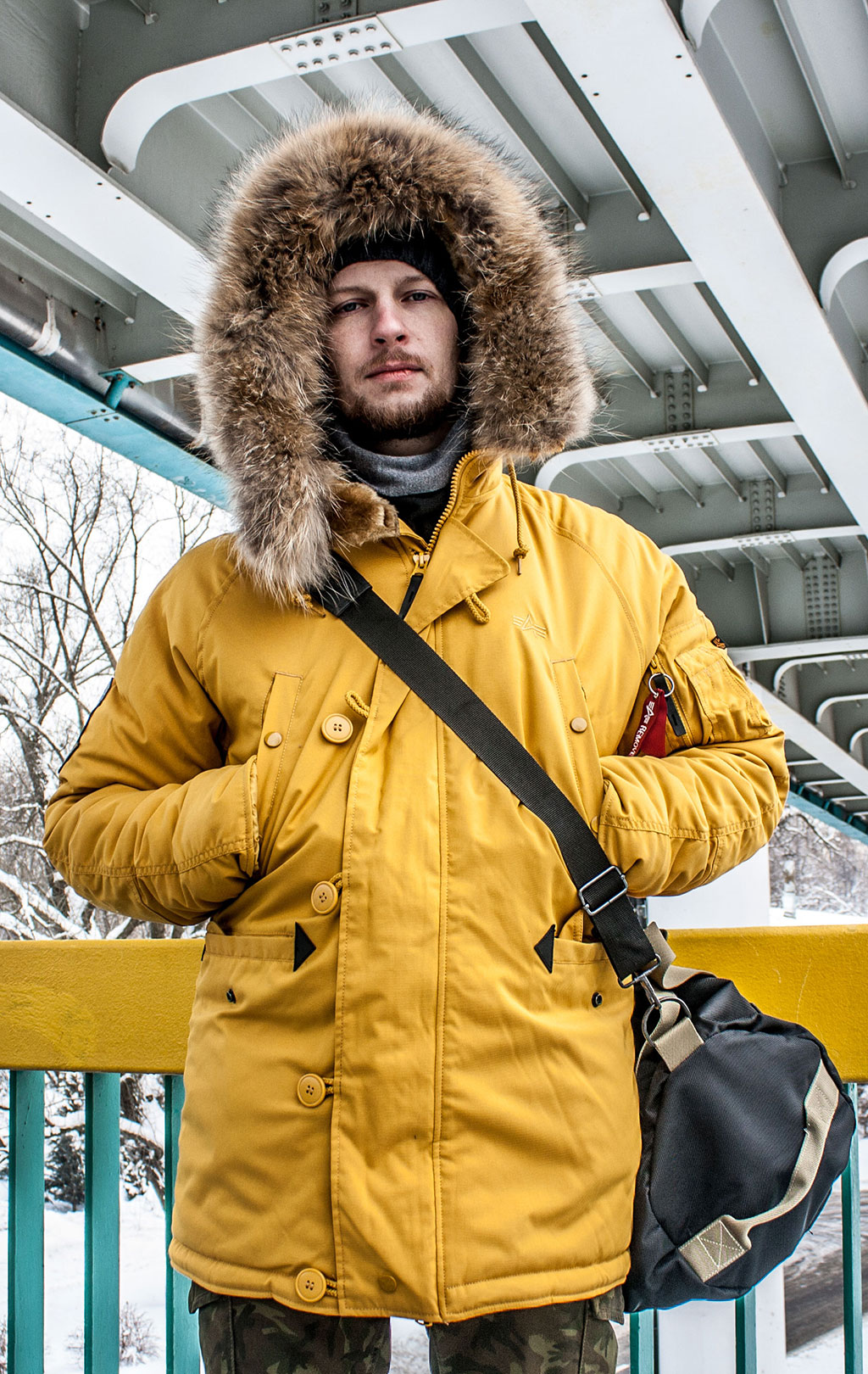 Аляска ALPHA INDUSTRIES EXPLORER натур. мех mustard 