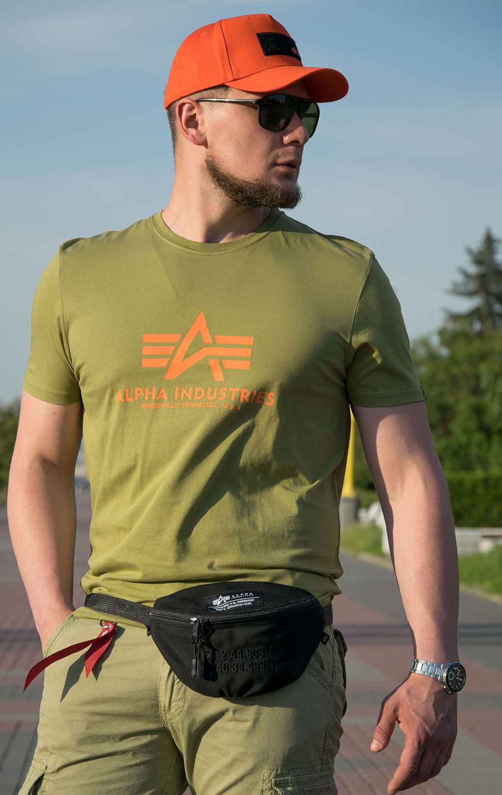 Футболка ALPHA INDUSTRIES BASIC T khaki green 