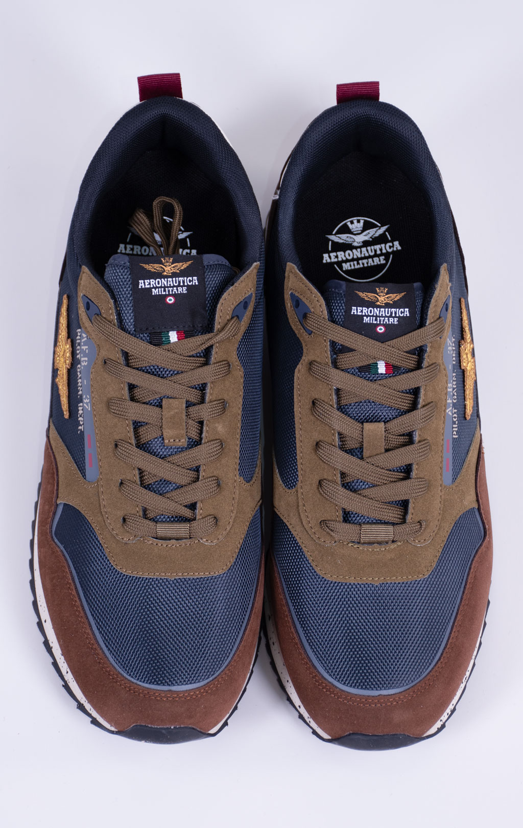 Кроссовки AERONAUTICA MILITARE (SC 0288) FW 26/27/CN multicolor blue/verde/marrone 
