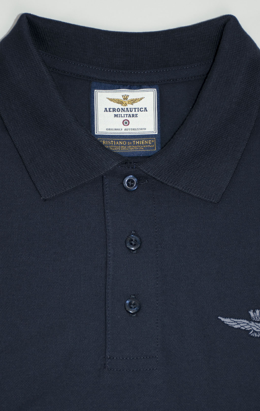 Футболка-поло AERONAUTICA MILITARE SS 25 m/BD blue navy (PO 1843) 