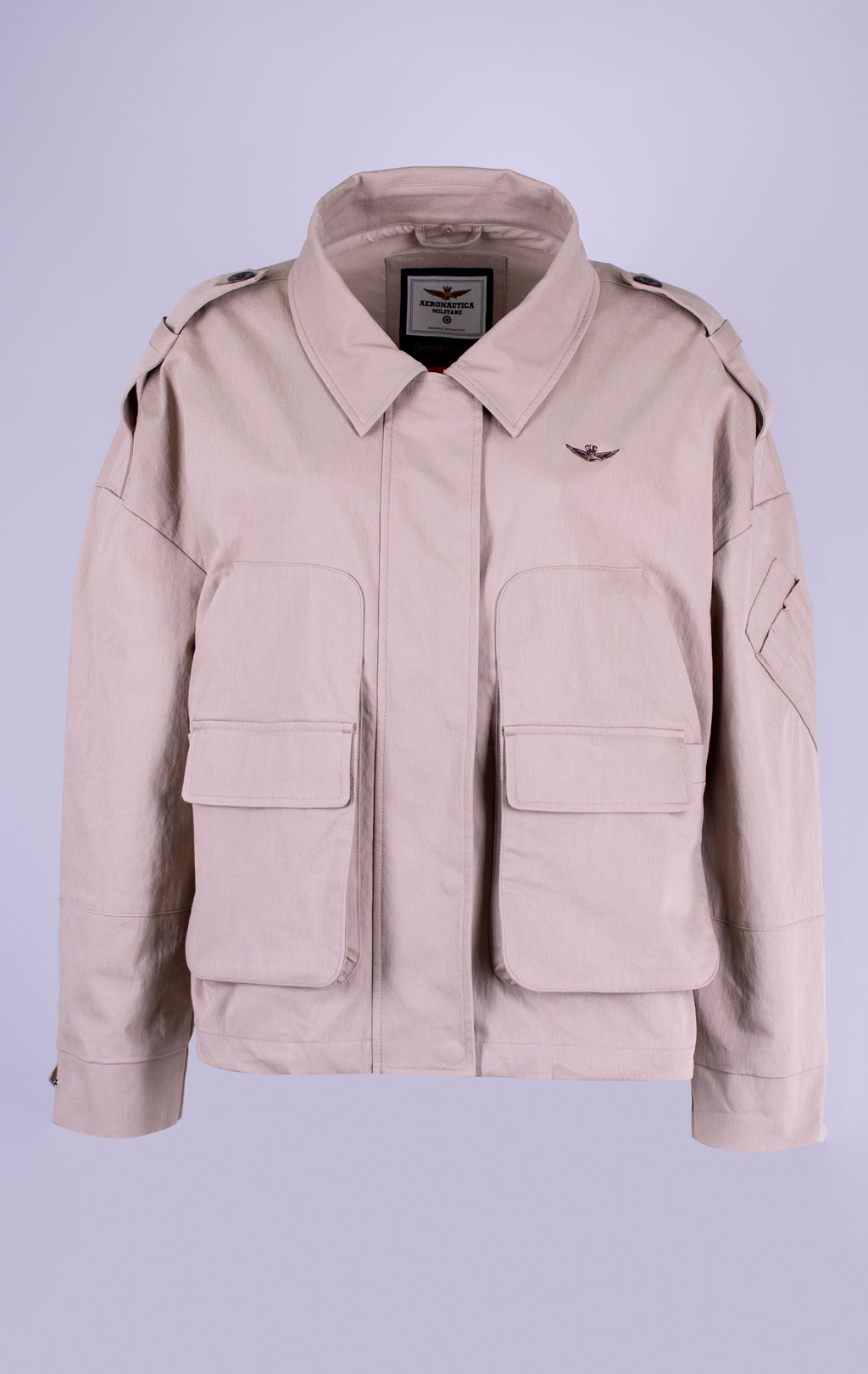 Женская куртка меховая AERONAUTICA MILITARE FW 26/27/CN silver mink (AB 3055) 