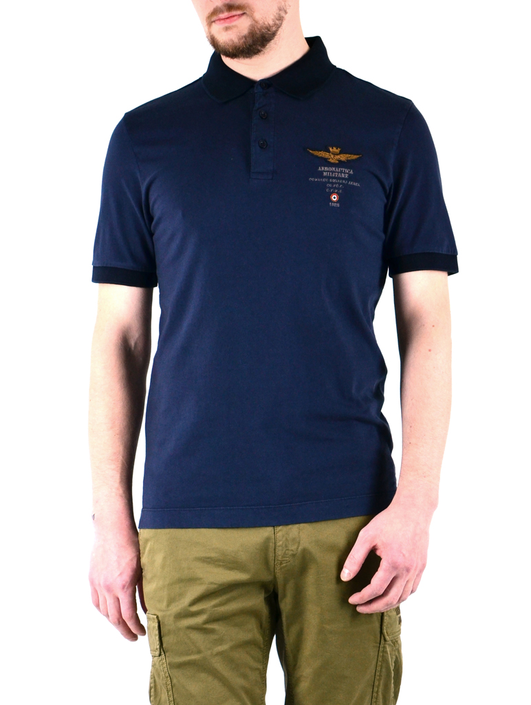 Футболка-поло AERONAUTICA MILITARE blue navy (PO 1202) 