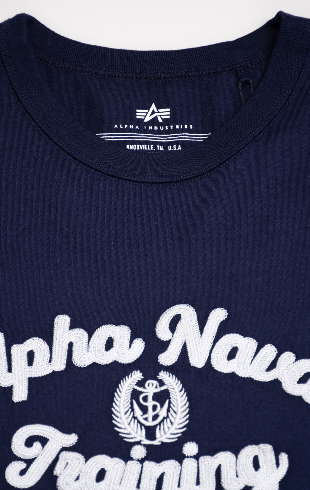 Футболка ALPHA INDUSTRIES ALPHA NAVAL TRAINING TEE SS 24 replica blue 