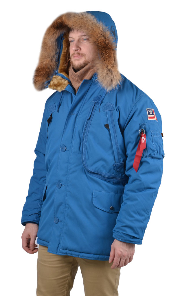 Аляска ALPHA INDUSTRIES POLAR натур. мех royal 