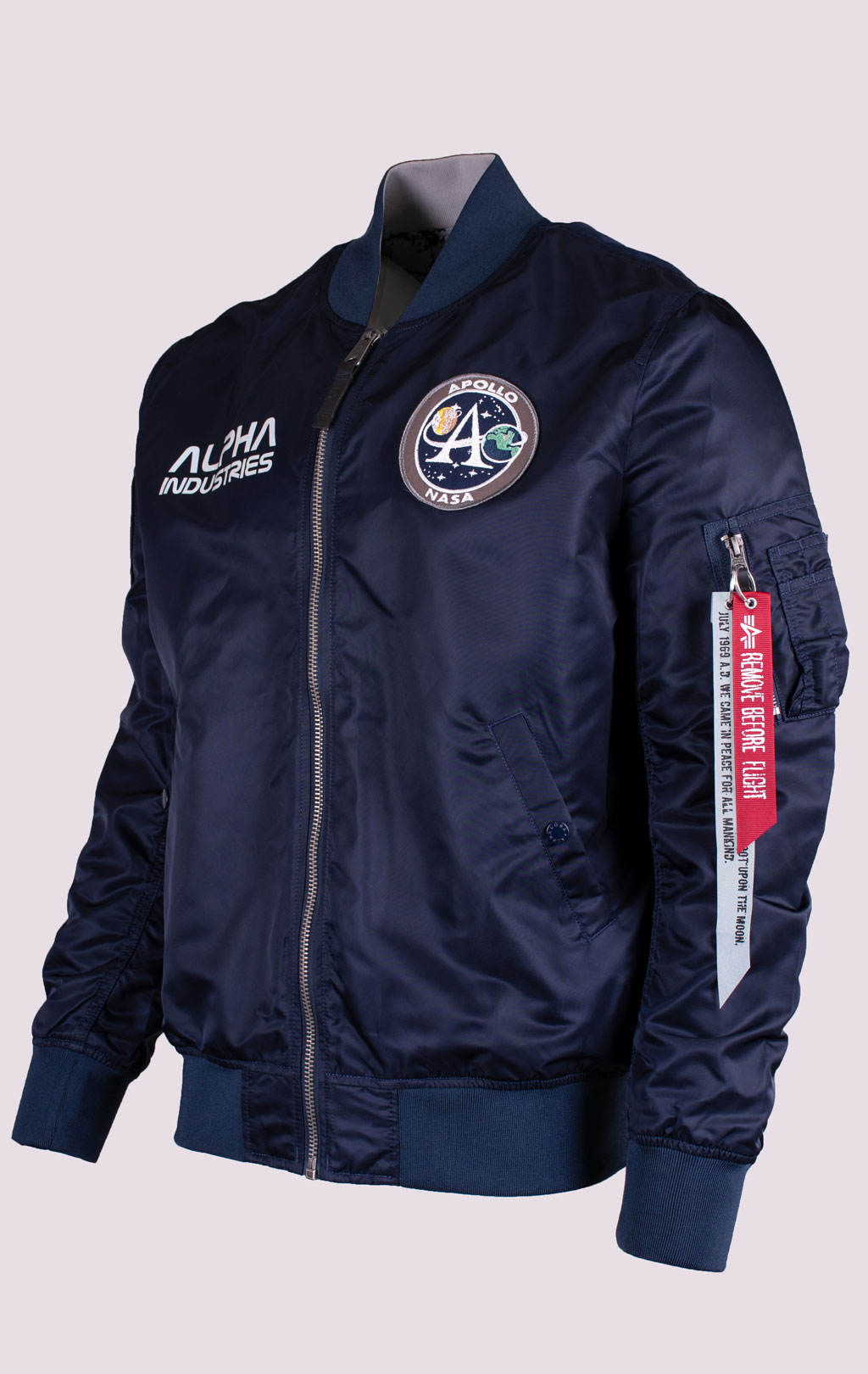 Ветровка-бомбер ALPHA INDUSTRIES MA-1 MOON LANDING REVERSIBLE rep. blue 