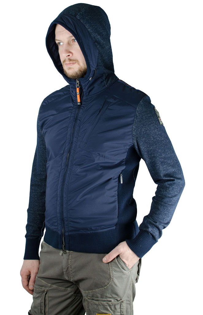 Толстовка с капюшоном PARAJUMPERS FRANKLIN indigo melange 