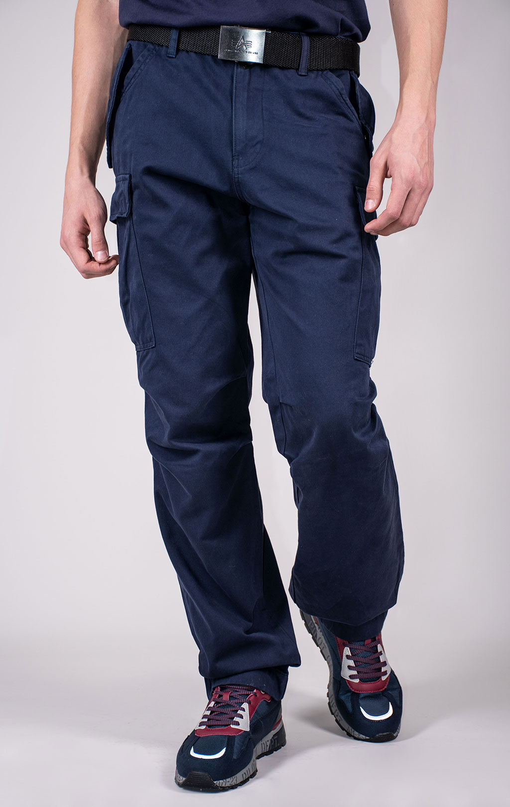 Брюки-карго парашюты ALPHA INDUSTRIES M-65 PANT плотные FW 24/25 replica blue 