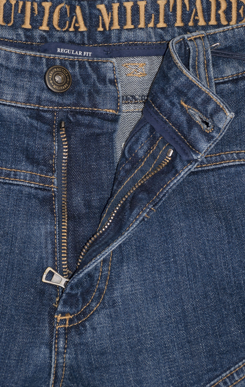 Джинсы-карго AERONAUTICA MILITARE ANTI-G плотные FW 24/25/AL medium blue wash (PA 939) 