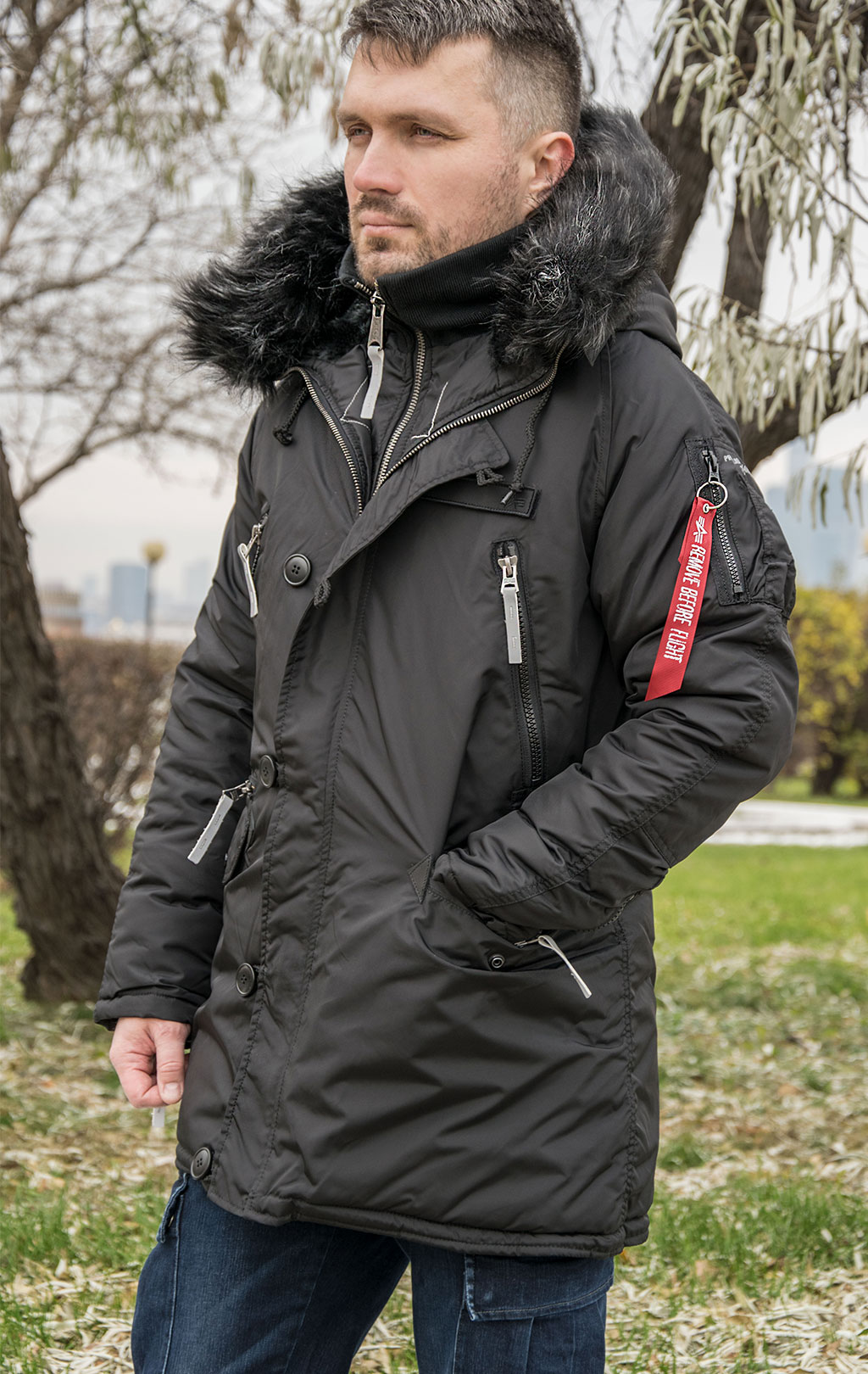 Аляска ALPHA INDUSTRIES PPS N-3B black/reflective 