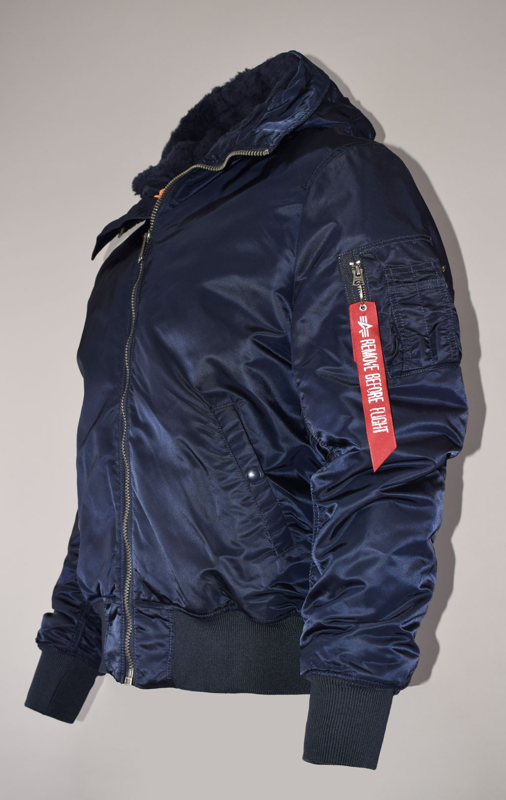 Куртка ALPHA INDUSTRIES HOODED MA-1 rep. blue 