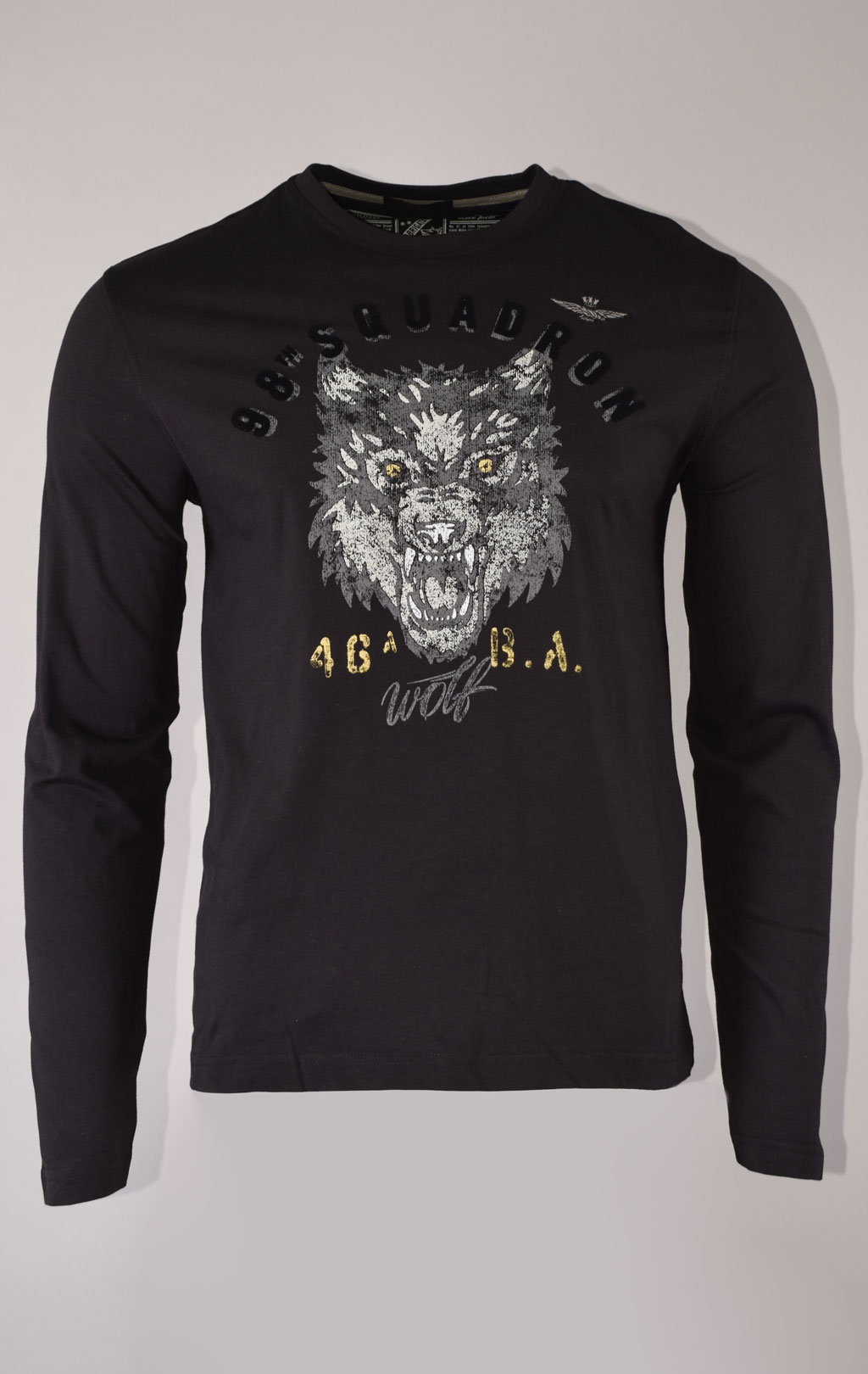 Лонгслив AERONAUTICA MILITARE FW 23/24/BD jet black (TS 2139)