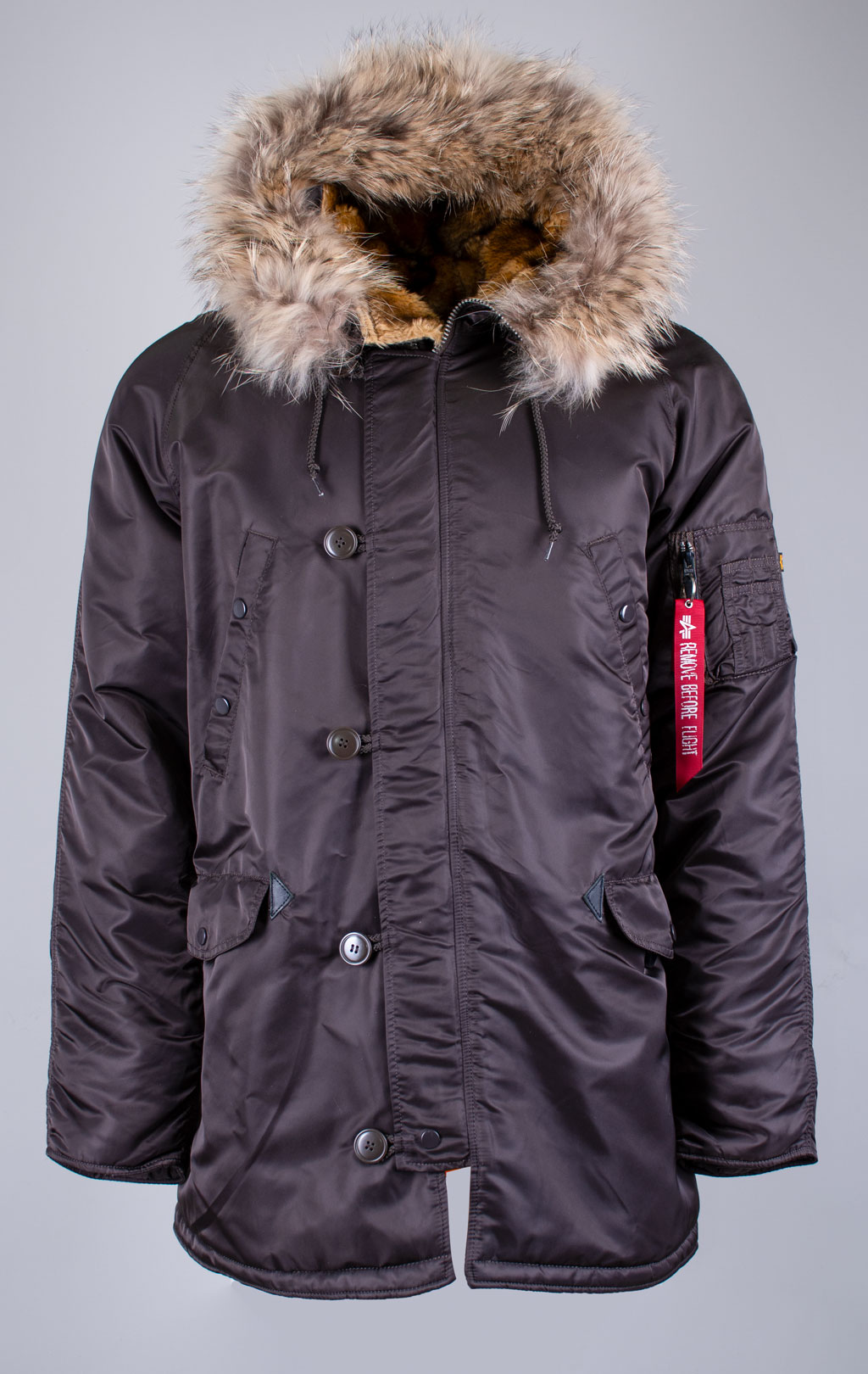 Аляска ALPHA INDUSTRIES N-3B VF 59 натур. мех deep brown 
