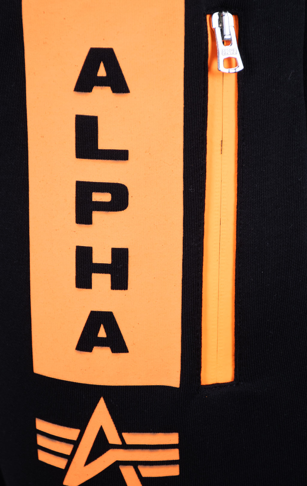 Брюки спортивные джоггеры ALPHA INDUSTRIES DEFENCE JOGGER black/orange 