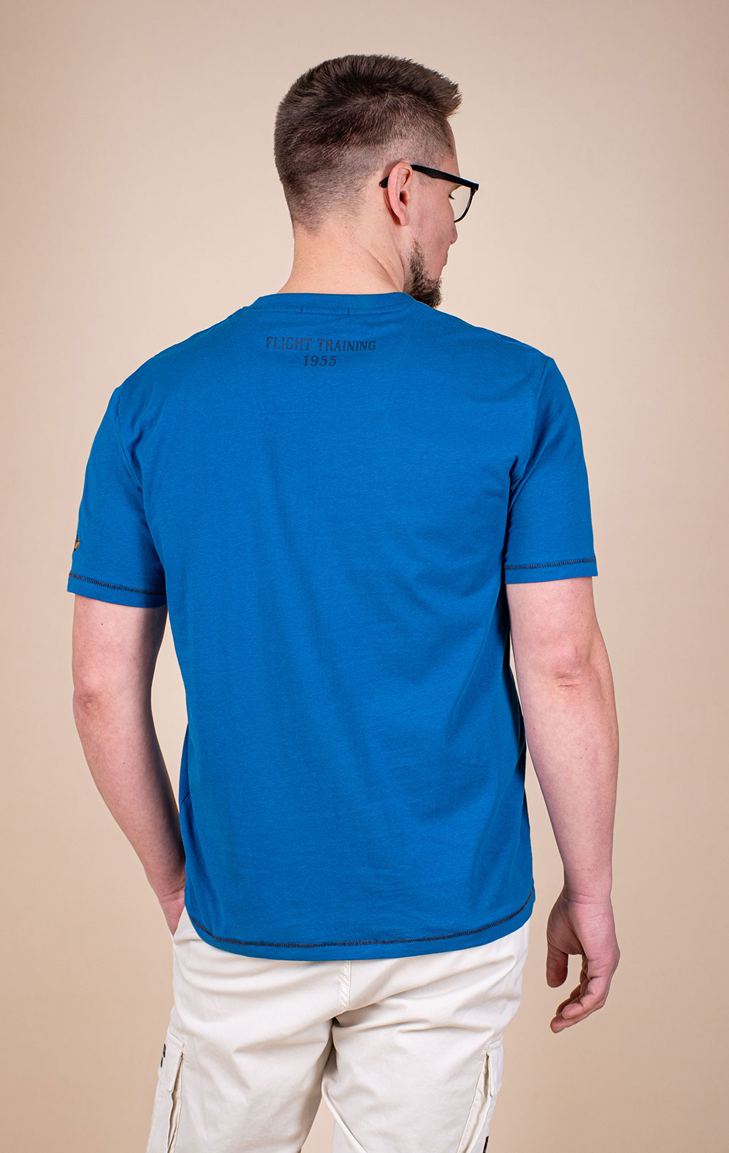 Футболка AERONAUTICA MILITARE SS 26/BD mykonos blue (TS 2542) 