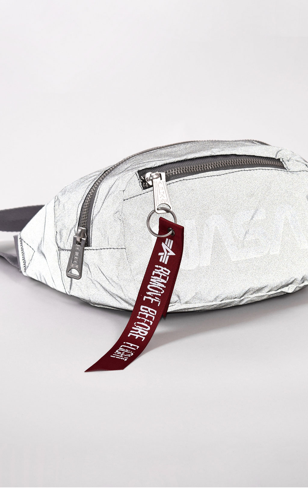 Сумка поясная ALPHA INDUSTRIES NASA WAIST BAG silver 