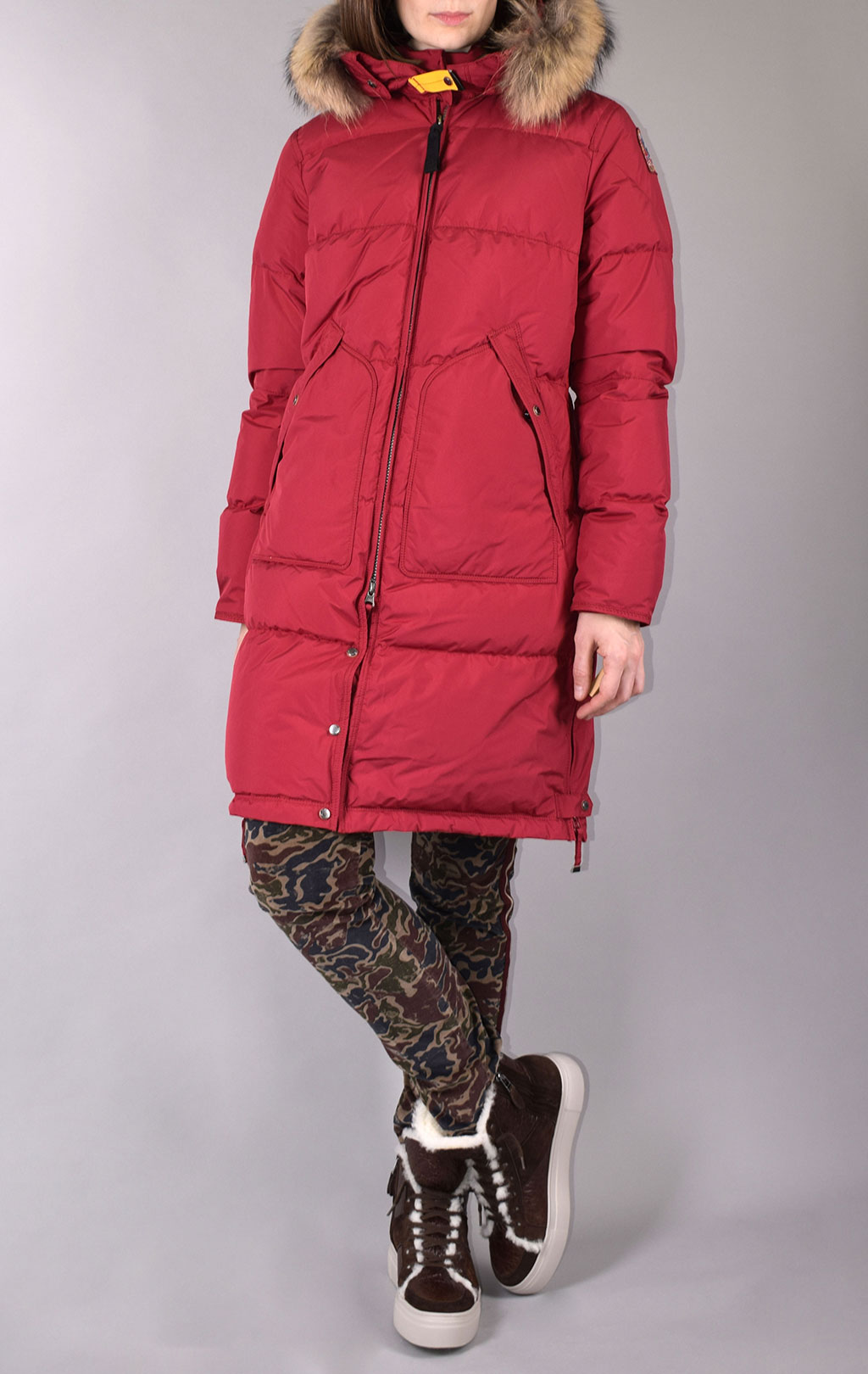 Женское пальто пуховое PARAJUMPERS L.B. LIGHT FW 19/20 crimson tide 