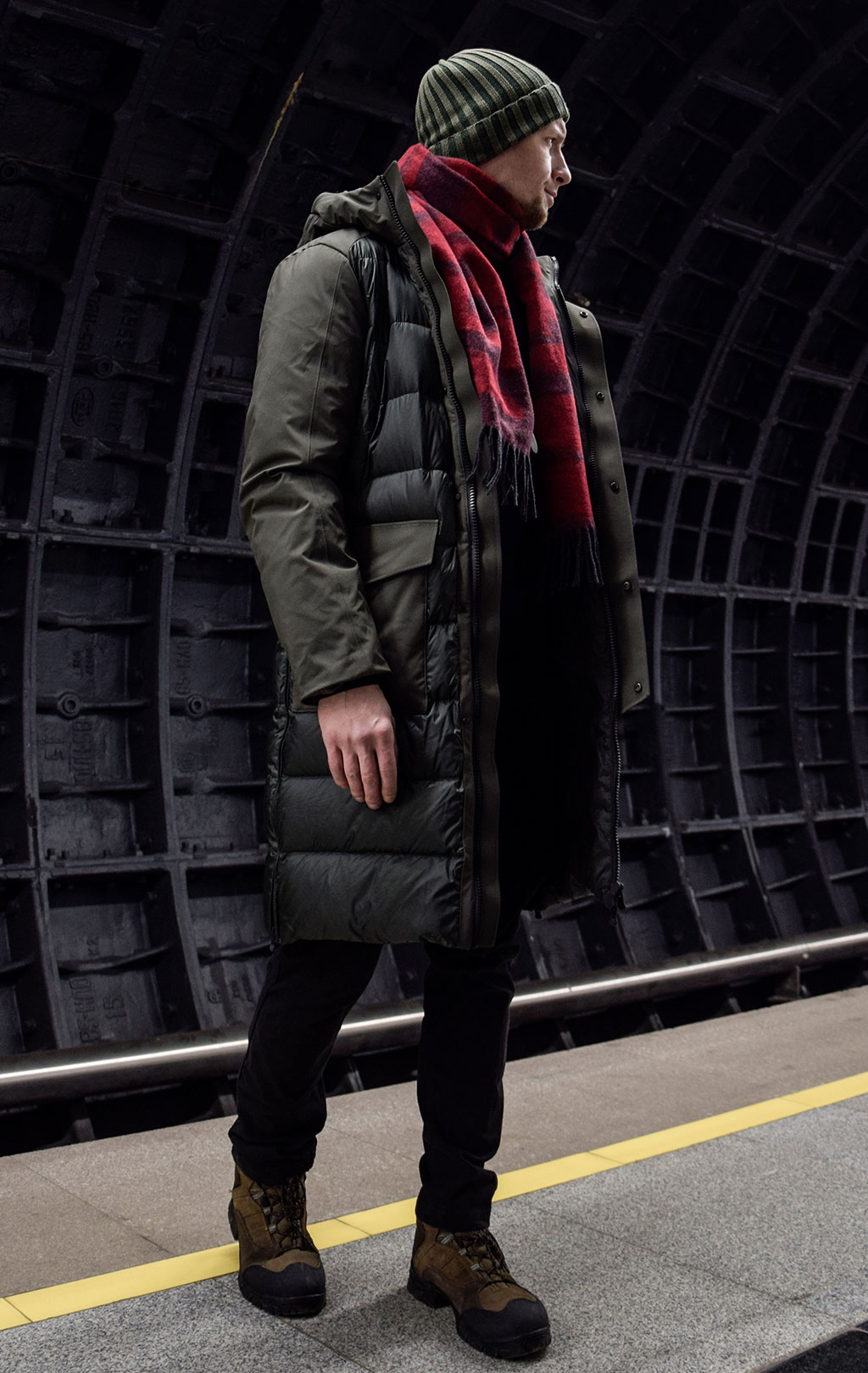 Куртка-пуховик PEOPLE OF SHIBUYA RYO FW 19/20 army olive 