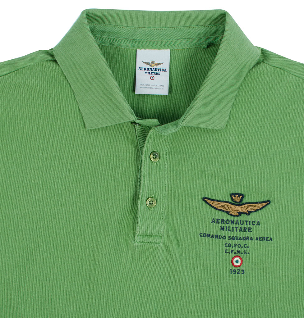 Футболка-поло AERONAUTICA MILITARE verde chiaro (PO 1159) 