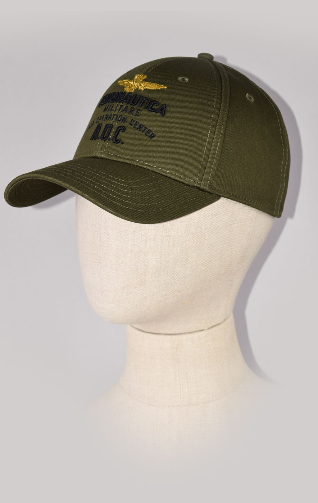 Бейсболка AERONAUTICA MILITARE SS 22/CN verde militare (HA 1106) 