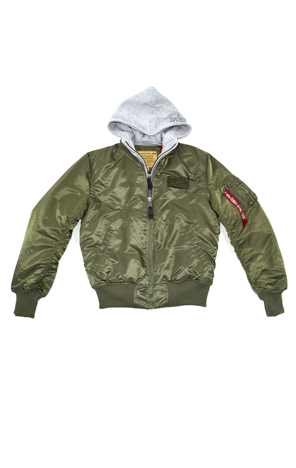 Куртка-бомбер лётная ALPHA INDUSTRIES D-Tec big size MA-1 sage green 